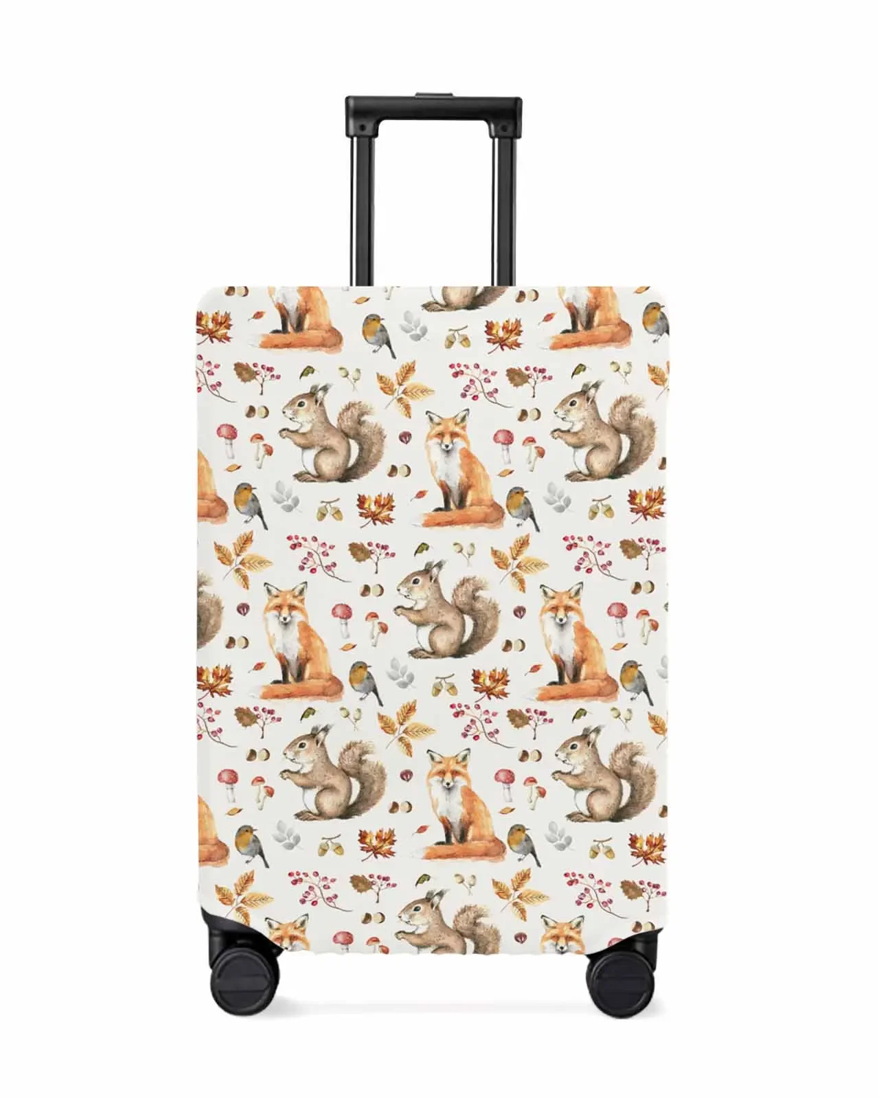 Autumn Thanksgiving Autumn Plants Squirrel Fox Protective Cover For Travel Accessories Suitcase Elastic Dust Case Protect Sleeve