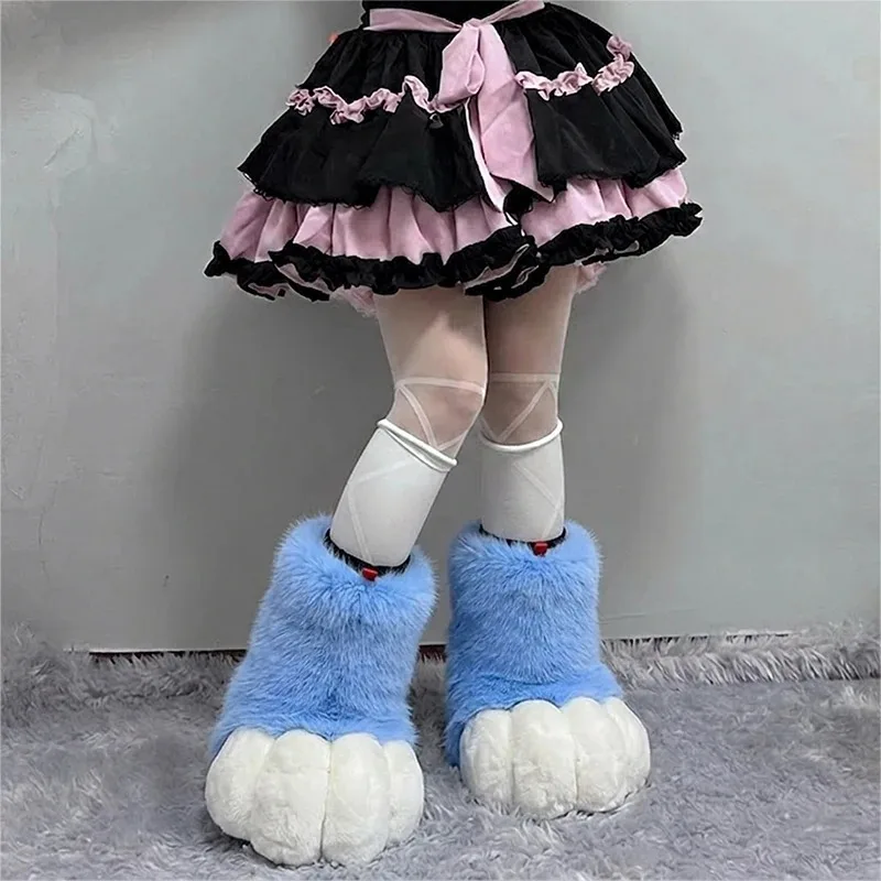 Fluffy Fursuit Cosplay Paw Shoes Furry Beast Claws Paw Cute Animal Paw Shoe Party Cos Costume Performance Props