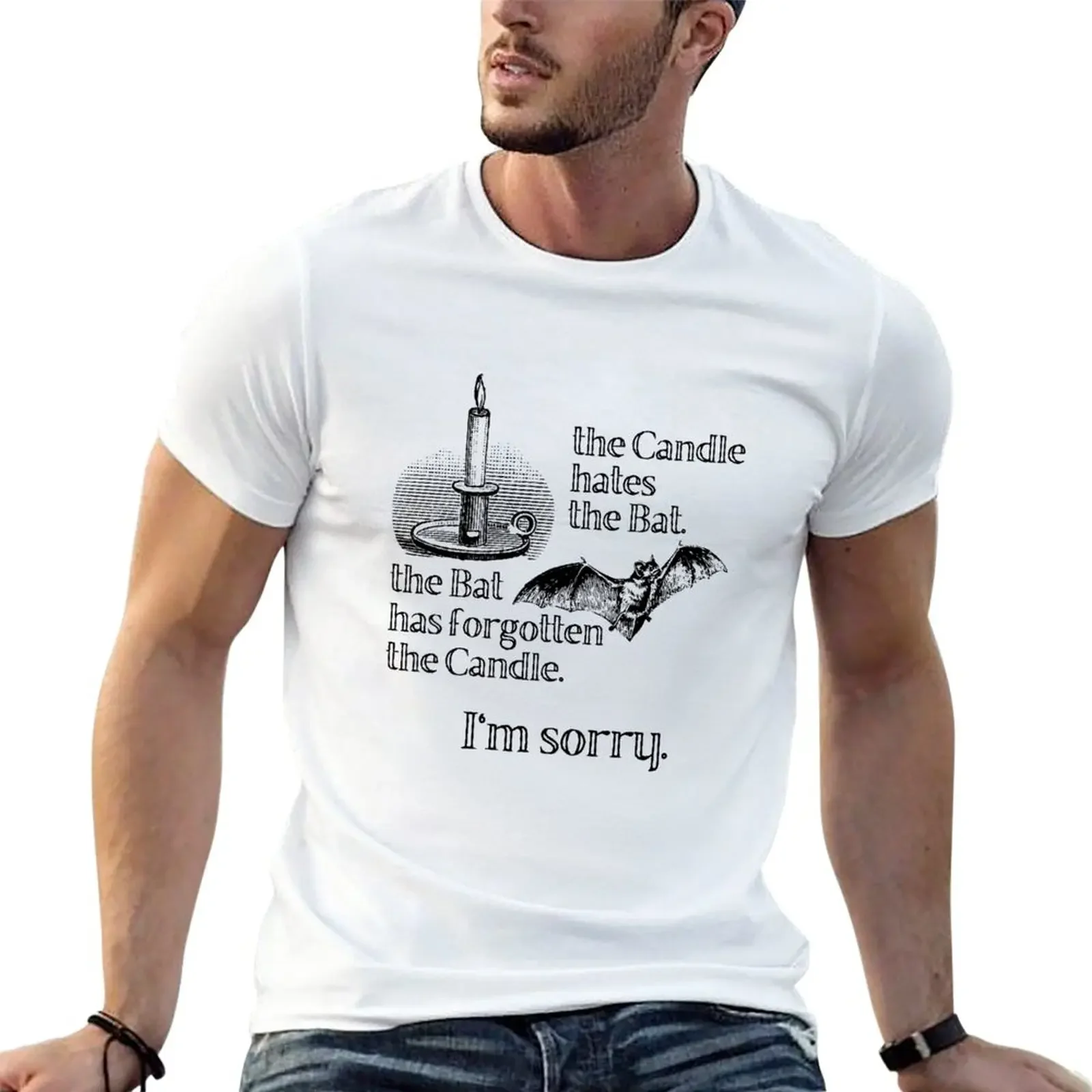 The Bat and The Candle T-Shirt sublime Tee shirt sweat shirts for a boy heavyweight t shirts for men