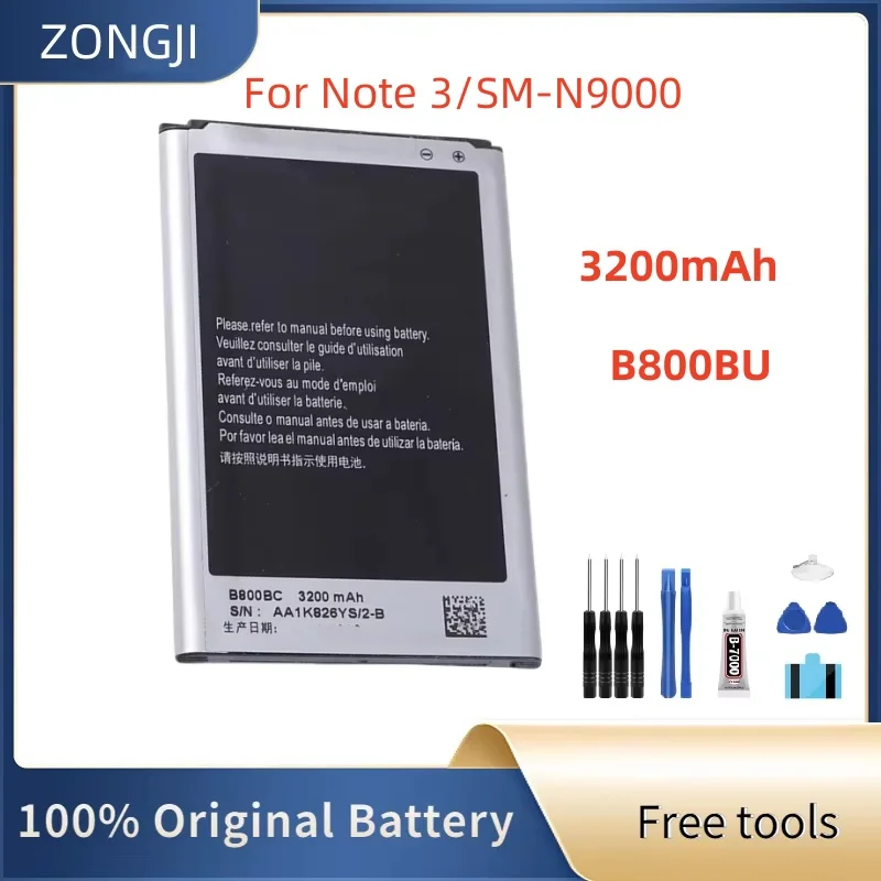 New Battery B800BE B800BC B800BU For Galaxy Note 3 N900 N9002 N9005 N9006 N9008 Replacement Battery Batteries + Tools