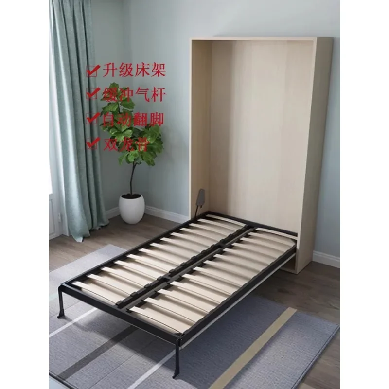 

Multifunctional invisible bed hardware accessories automatic foot forward rollover flap wall cabinet bed frame space saving