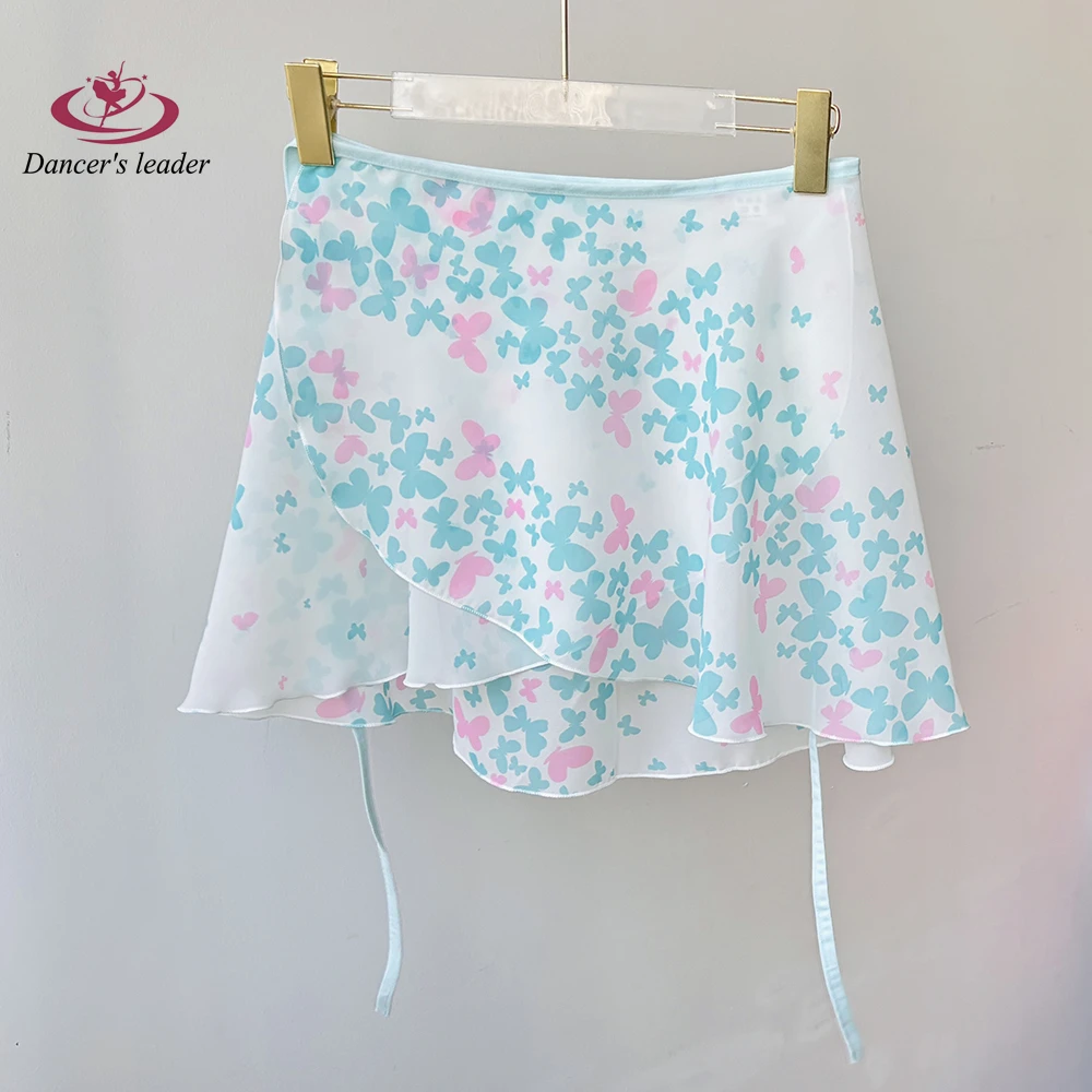 Robe de ballet, robe florale papillon bleu, robe de danse pour femme, robe d'entraînement de gymnastique, costume de ballet adulte, robe lyrique