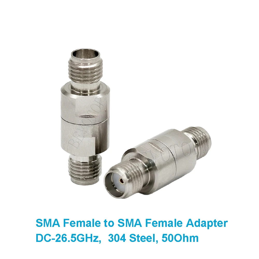 10PCS SMA Adapter SMA Female to Male,Male to Male Adapter 304 Steel VSWR≤1.2 DC-26.5GHz High Frequency Connector High Quality