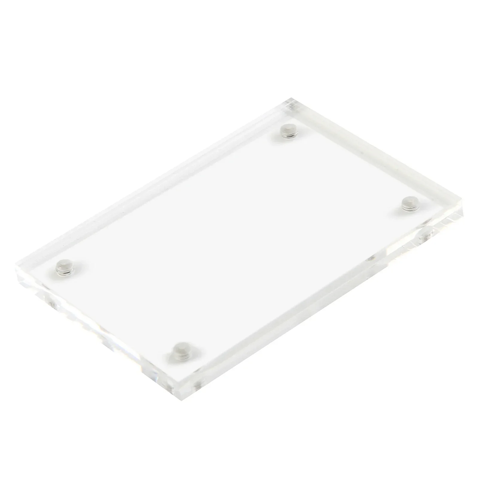 Transparent Acrylic Photo Frame Magnetic Poster Display Stand PhotoCard Holder Picture Frame Practical Message Memo Board-Frame