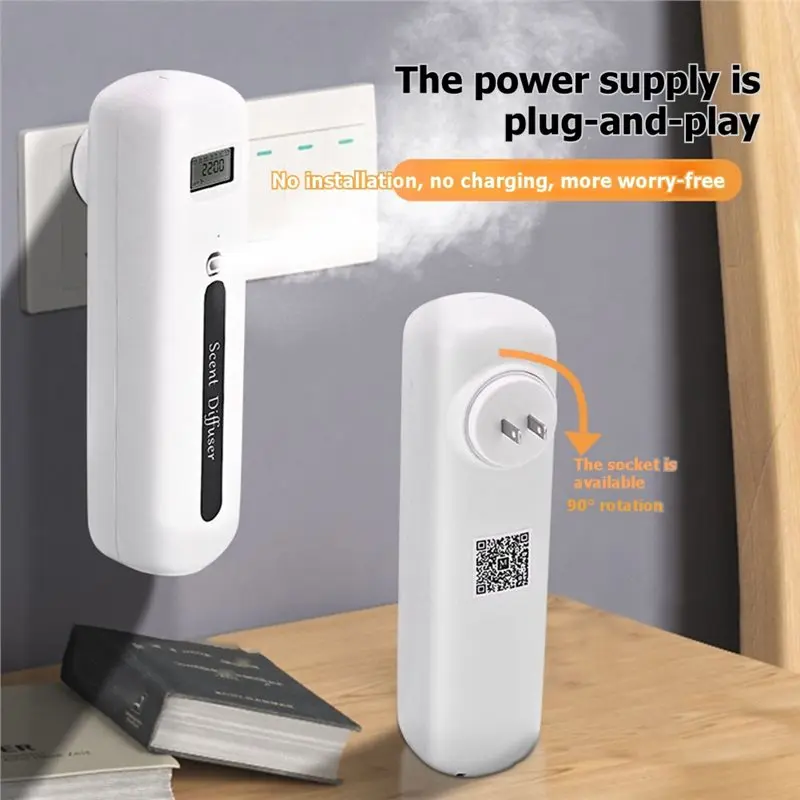 Efficient-Bluetooth Waterless Aromatherapy Machine Wall-Plug Design Suitable For Small Space Rooms In Hotel Bathrooms