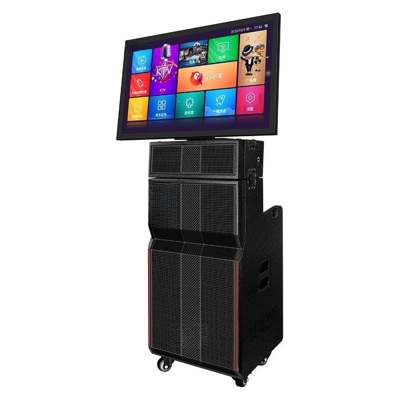 High-end high-power outdoor audio, wireless microphone, with 32-inch large screen, family square dance audio