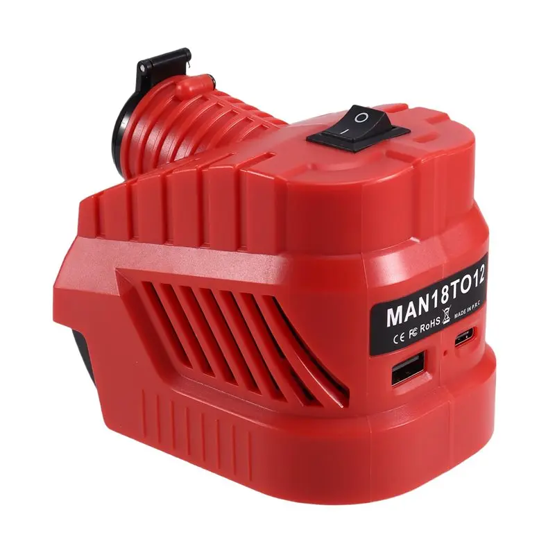 ABKS-For Craftsman 20V To 12V Step-Down Converter For Most 12 Volt In-Vehicle Devices- Power Battery Adapter Wheel Included