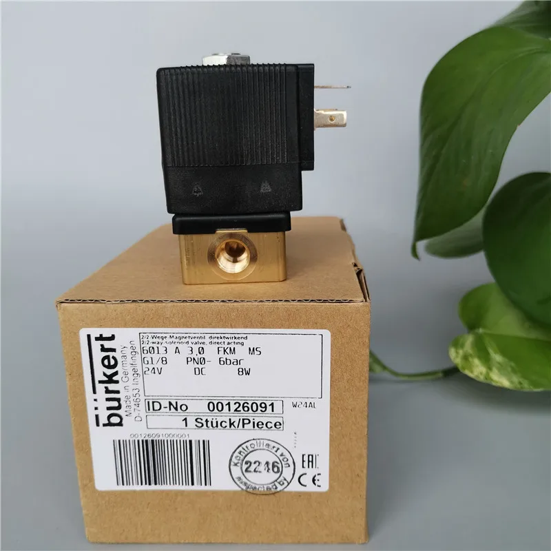 Burkert mały otwór zaworu elektromagnetycznego 6013A 3.0 G1/8 24VDC 00126091 Boyd 126091