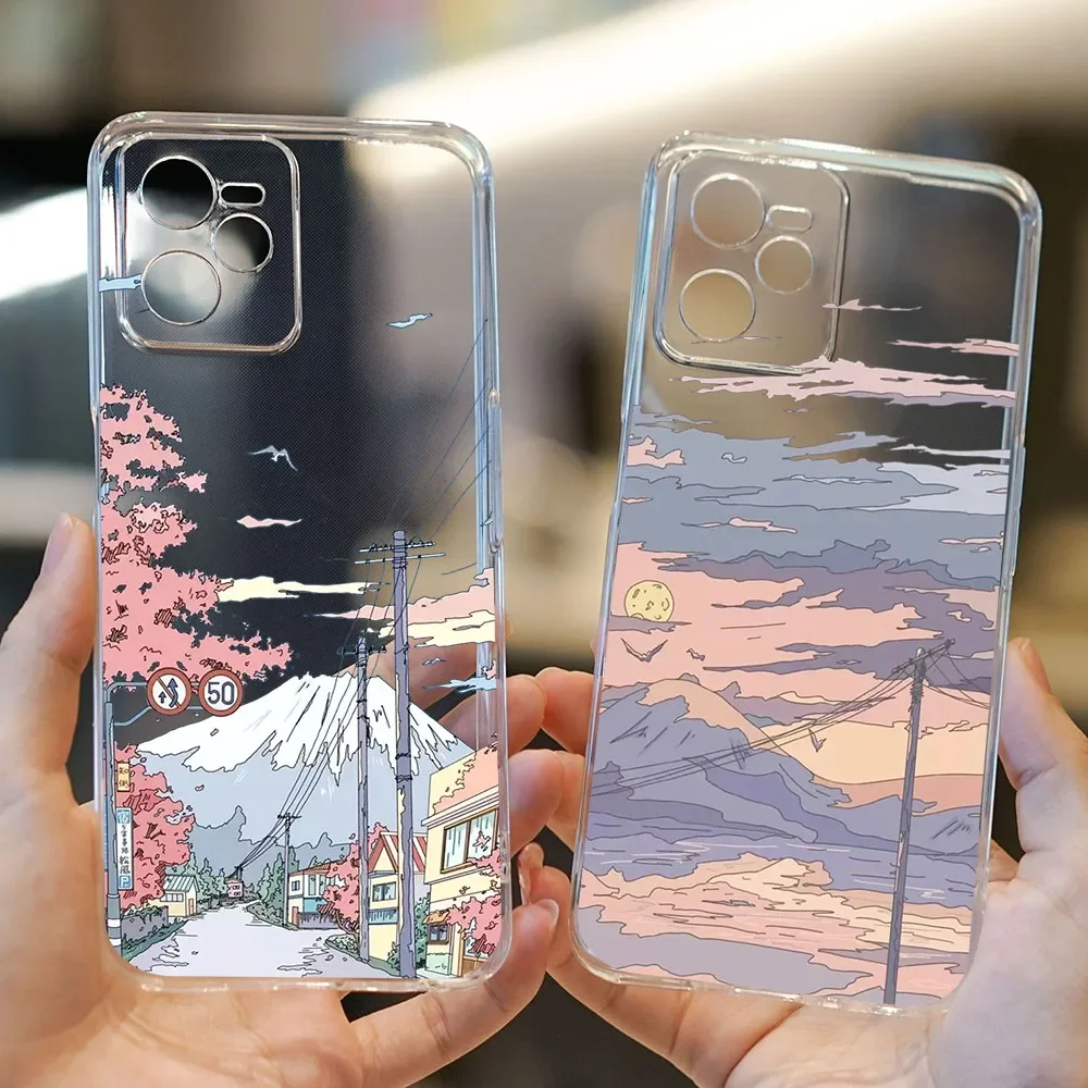 Landscape Scenery Phone Cases For OPPO Realme C35 C31 C33 C30 Clear Cover For Realme Gt Neo 3 2 Pro 9 Pro Plus 9i 8i Q3s Coques