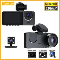 3 Channel 1080P Car Dash Cam DVR Rear View Camera Black Box Video Recorder Night Vision Parking Monitor Dashcam Car Accessories