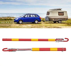 3-Ton trekstokken schokabsorberende trekhaak, 3000 kg stijve trailerstang ijzeren auto trekhaak trekhulpmiddel voor aanhangwagenredding