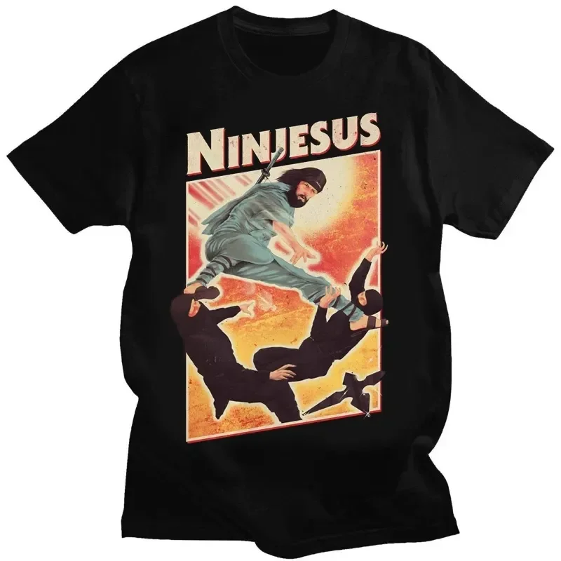 Funny Jasos Graphic T-shirts Ninjesus Kung Fu T Shirt Casual Short Women Men Clothing Tees Tops Streetwear Japan Anime Clothes