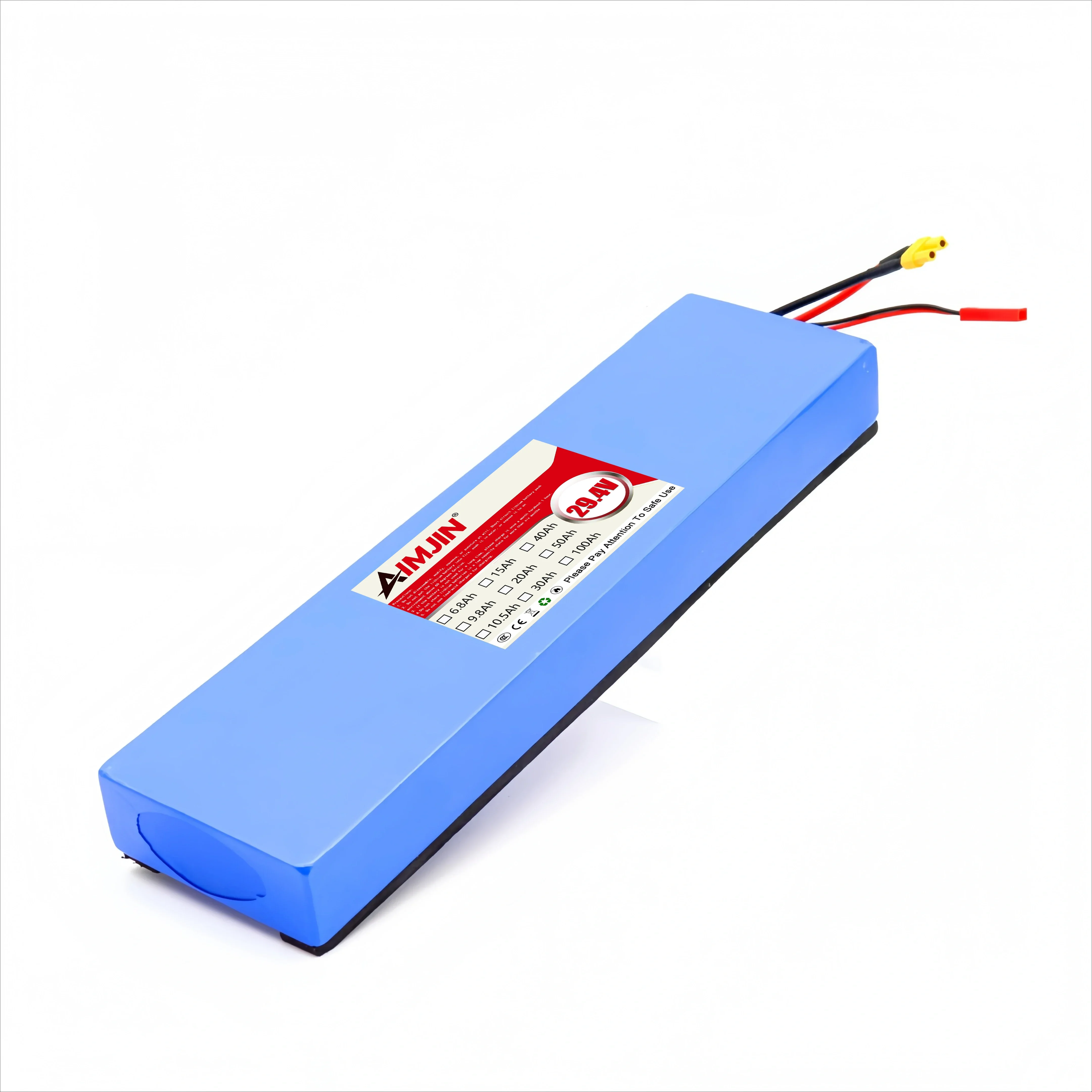 Lithium 7S2P High-Capacity 24V/29.4V 15Ah 18650 Battery for  Bicycle Scooter, with BMS & Shockproof Cotton,  29.4V Battery Pack