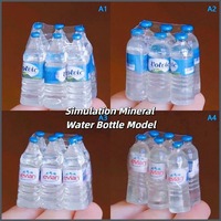 6Pcs/Set Mini Simulation Mineral Water Bottle Model Doll House Miniature Kids Gift Toys Home Decoration Accessories