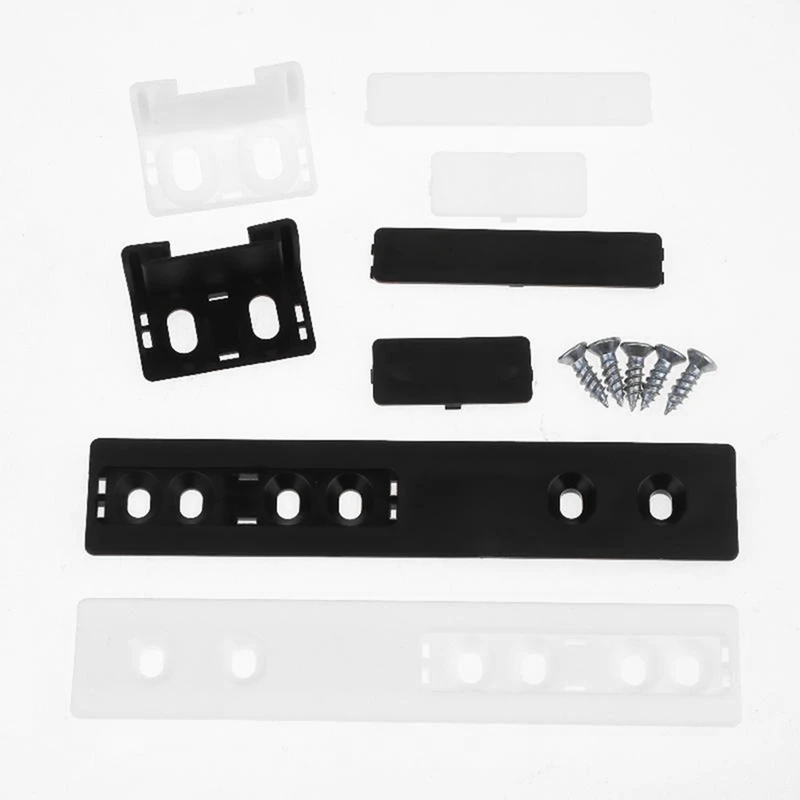 A65T 1Set Refrigerator Door Slide Rail Mounting Kit for Siemens for Electrolux Built-in Fridge Sliding Guide Accessories White
