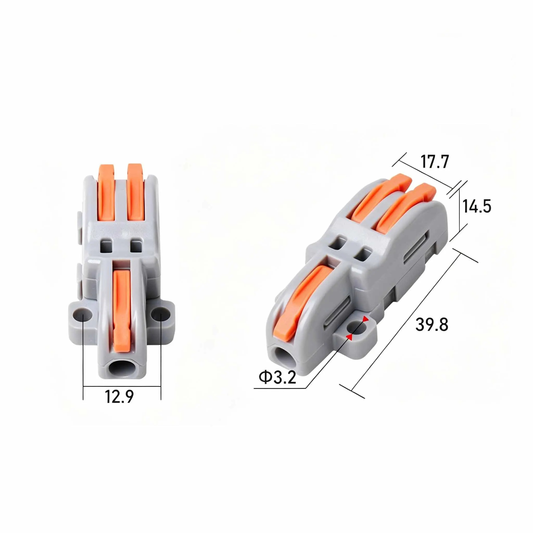 Mini Fast Wiring Cable Connectors,Wire Connector Universal Compact Splitter Electrical Conductors Push-in Home Terminal Block