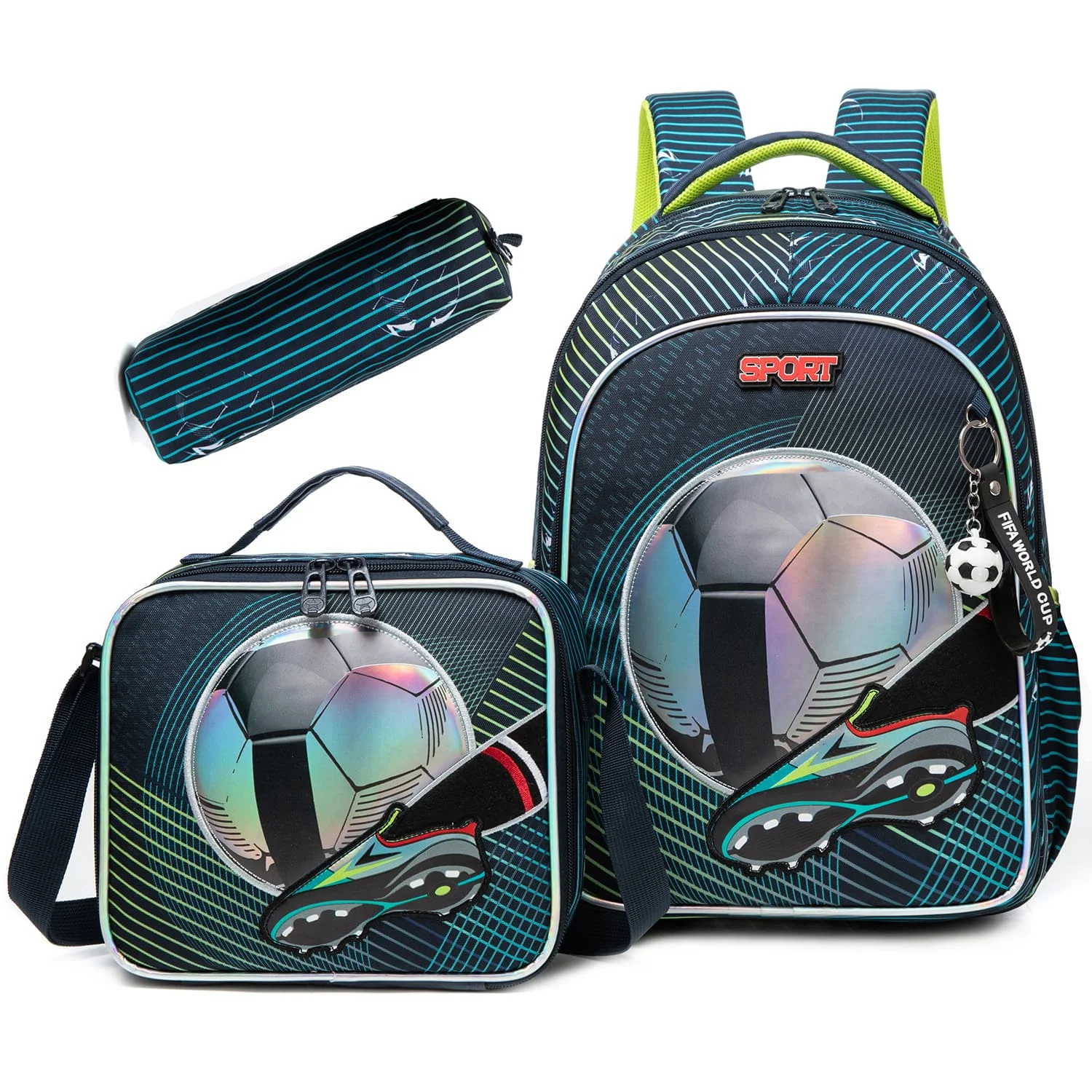 3PCS Backpacks For Boys School Backpacks For Elementary Students Ages 8-10 Kids Aesthetic Backpack Set