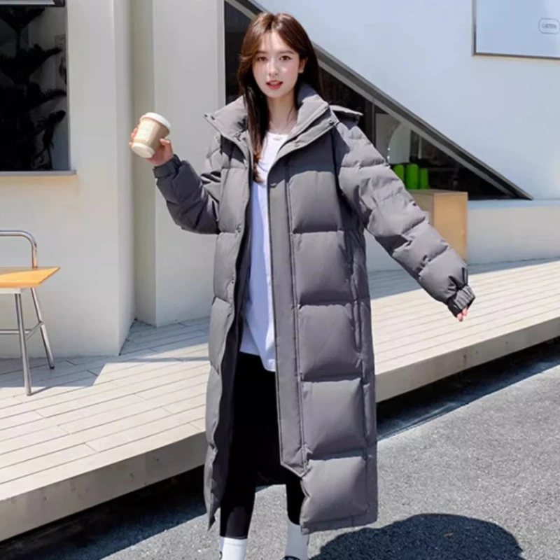 

Winter Long Down Jacket Slim Warm Jacket Women's Coat 2024 New Models of Men and Women with The Same Paragraph Casual Parkas