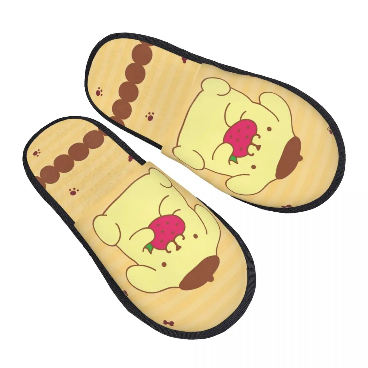 

Custom Pompompurin Cartoon Soft Memory Foam House Slippers Women Cozy Warm Anti-skid Sole Slipper