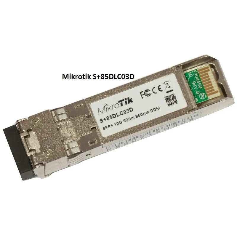 

Mikrotik S+85DLC03D Is a 10G SFP+ Transceiver Multi Mode Fiber Connections