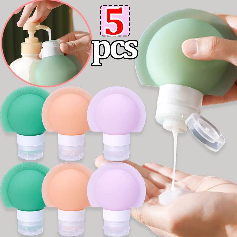 

2024 New Silicone Shampoo Bottle Leakproof Empty Refillable Bottle Travel Split Beauty Sealed Squeeze Tubec Osmetics Container