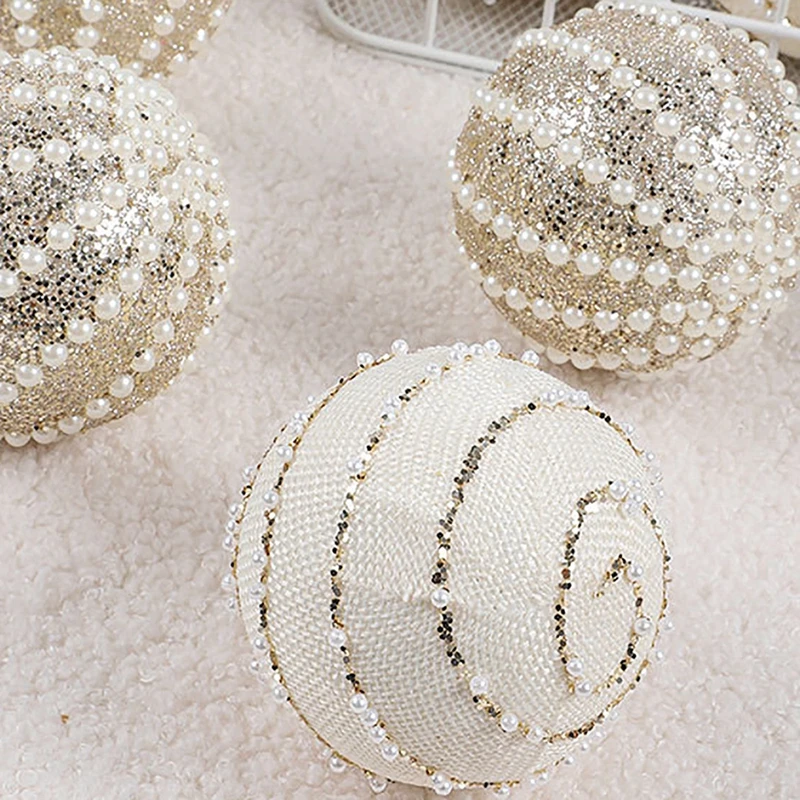 Glitter Foam Tree Balls para o Natal, Xmas Hanging Balls, Ornamentos para Casamento e Holiday Party, 3.15 in, 6 unid, 12 unid