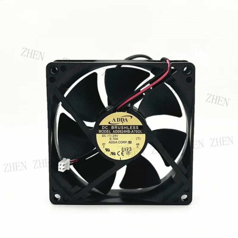 Y For ADDA AD0924HB-A70GL 24V 0.15A 9cm 2-pin Inverter Cooling Fan 90*90*25MM