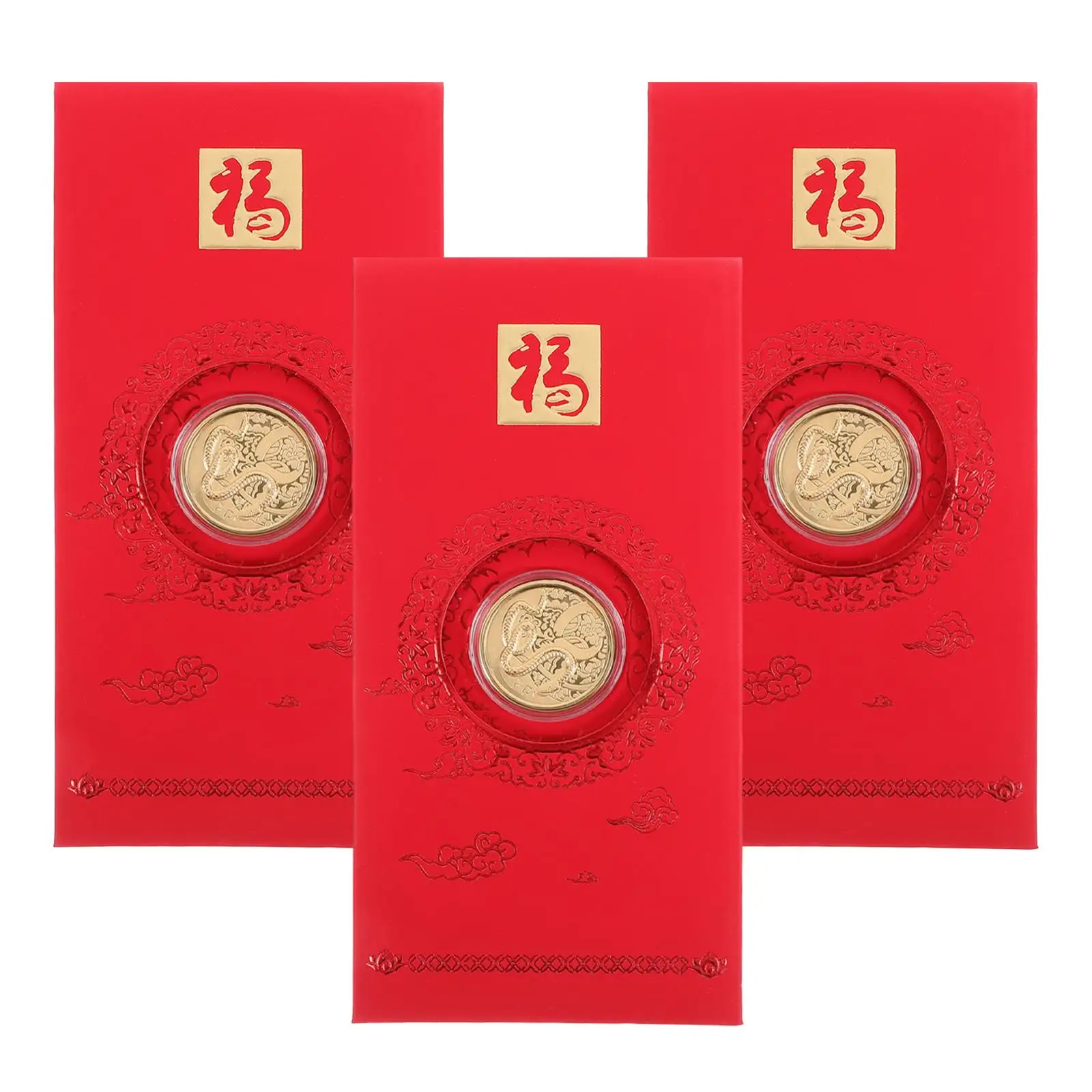 

3 Pcs Money Bags Red Envelope Package Pocket Envelopes New Year Packing Chineselucky Lunar Bride