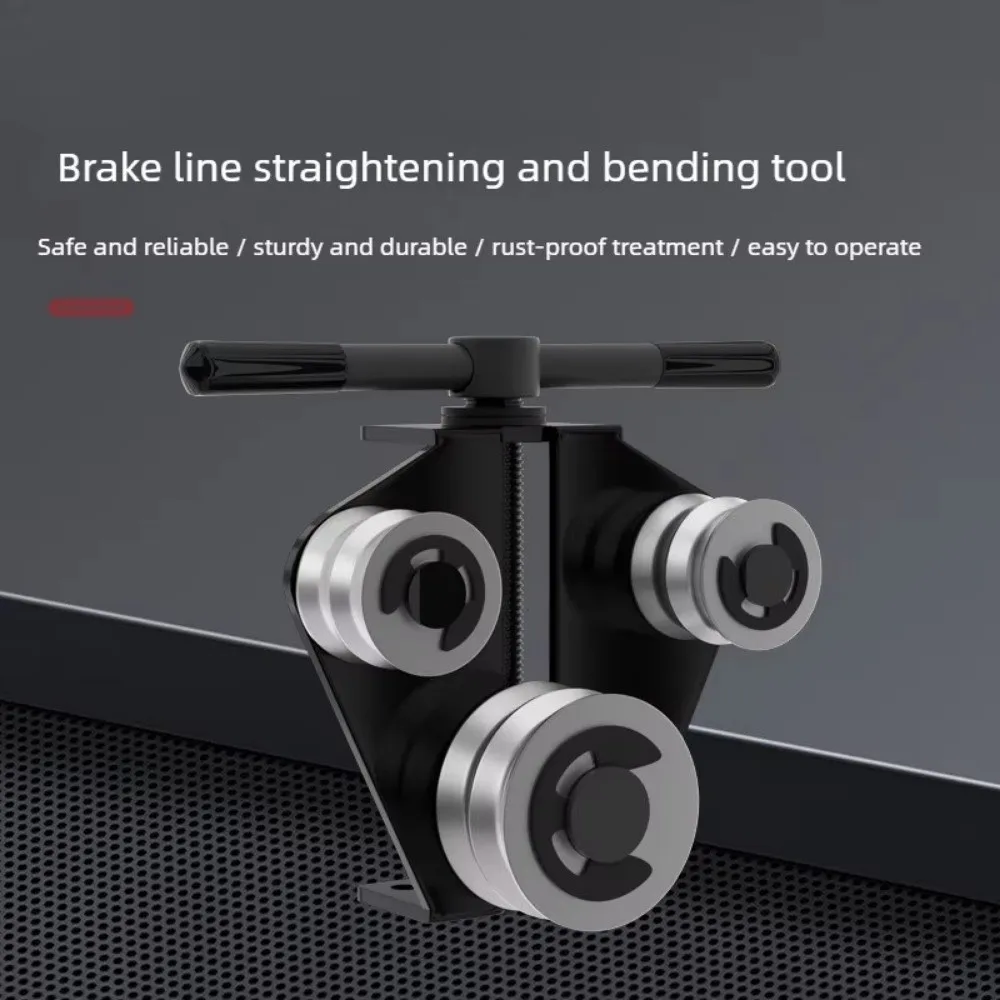 Portable Brake Pipe Bender Sturdy Manual Brake Line Straightener Rustproof Kinks Correction Brake Pipe Bending Tool Repair Tool