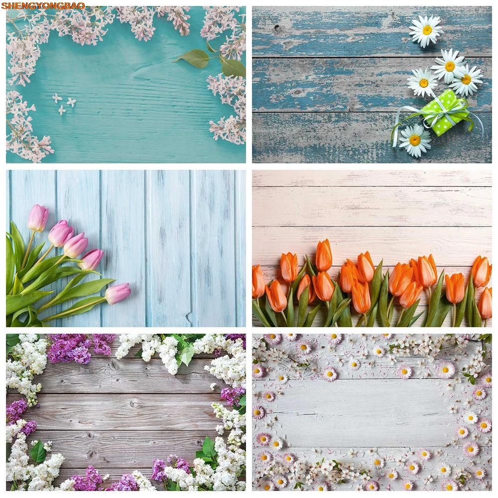 

Spring Spring Board Background Photography Plank Rose Wooden Wallpaper Backdrop Newborn Product Shooting Photo Studio