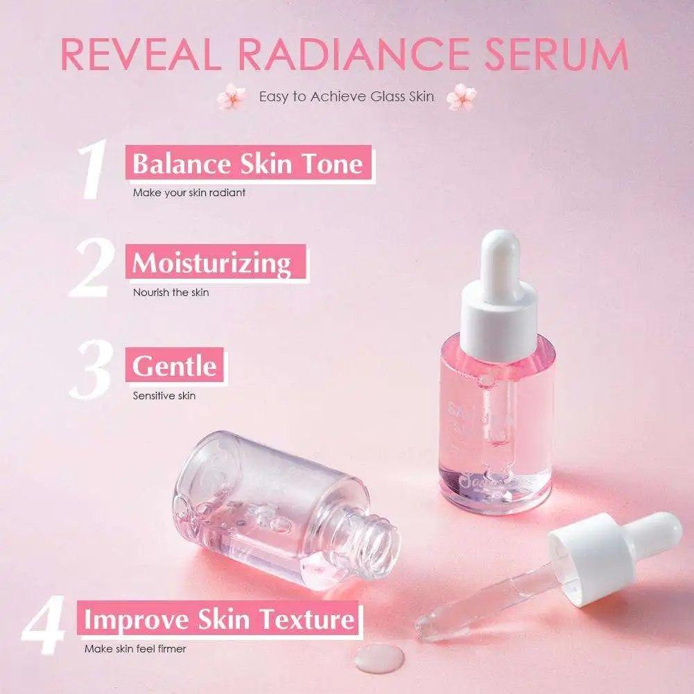 Sakura Niacinamide Deep Moisturizing Serum Hydrating Repair Skin Redness Even Skin Tone Shrink Pores Essence Skin Care Women