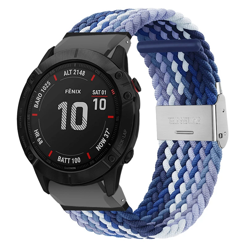 26/22ミリメートルナイロンキャンバス時計バンドガーミンフェニックス7 7X 6 6Xプロ5 5Xプラス3HRエンデューロepix世代2調節可能なスマートウォッチ手首ストラップ
