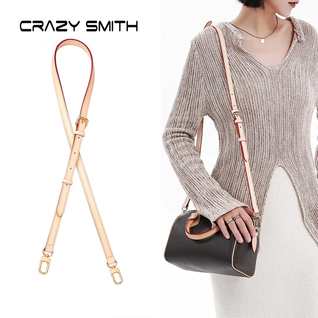 CRAZYSMITH-Correa para bolso LV Speedy 20, bandolera,correas de hombro 100% de cuero genuino, correa de bolso para mujer,Ajustable, bandolera,cruzado, largo, correa bolso bandolera,120cm, accesorios para bolso