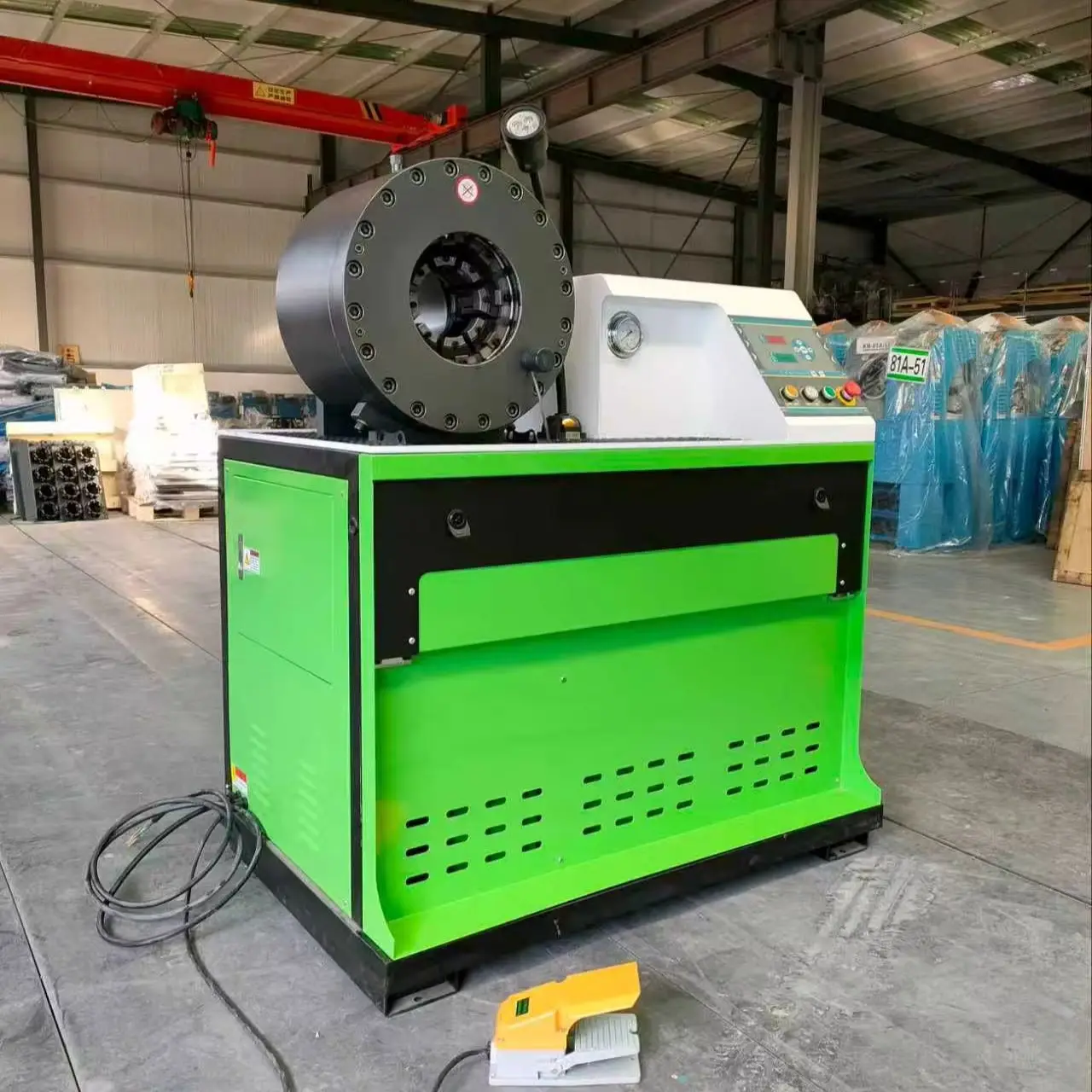 BNT91D Digital Heavy-Duty Hose Crimping Machine 4 Inch with 15 Sets of Dies for Industrial Use