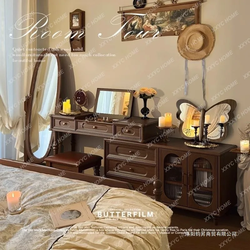 

Тумба из массива дерева, комод, прикроватная тумбочка, туалетный столик в антикварном стиле для спальни