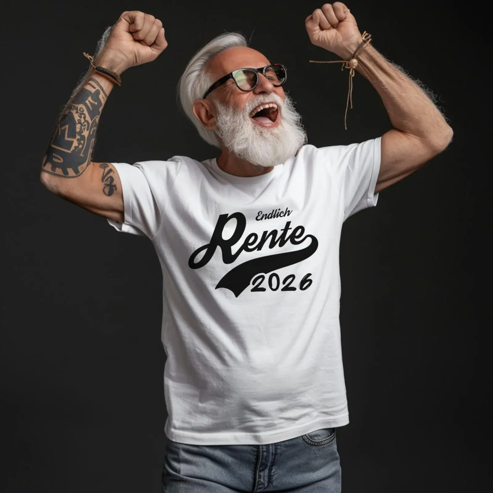 Endlich Rente 2026 Finally Retired Funny Retirement T Shirt Casual  Tops for Retiree Grandpa Colleague vintage Washed