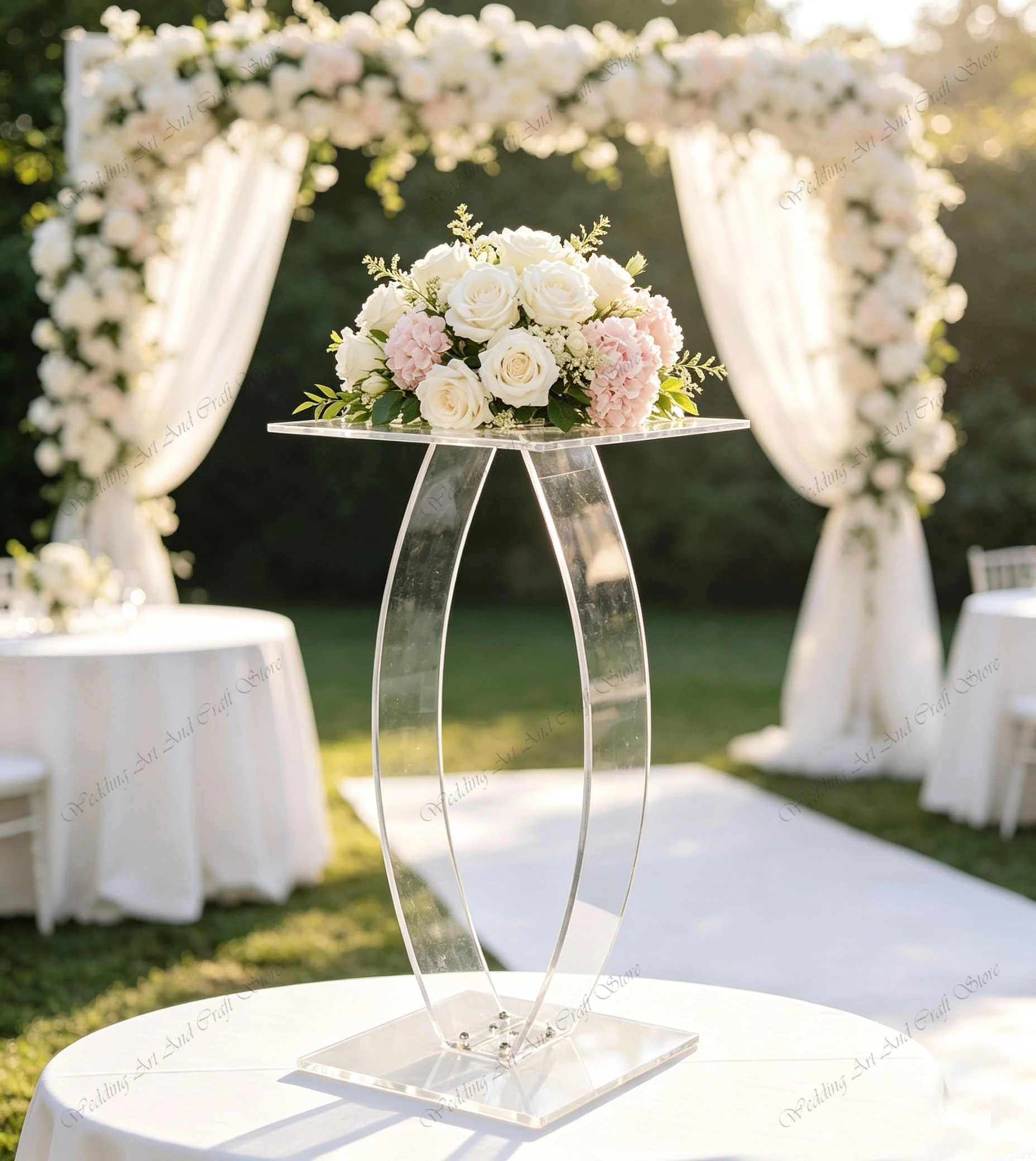 10cps f30 60/80cm Acrylic Flower Stand Vase Wedding Table Centerpieces Floral Riser Arrangement Display Pedestal Stand ivy1308