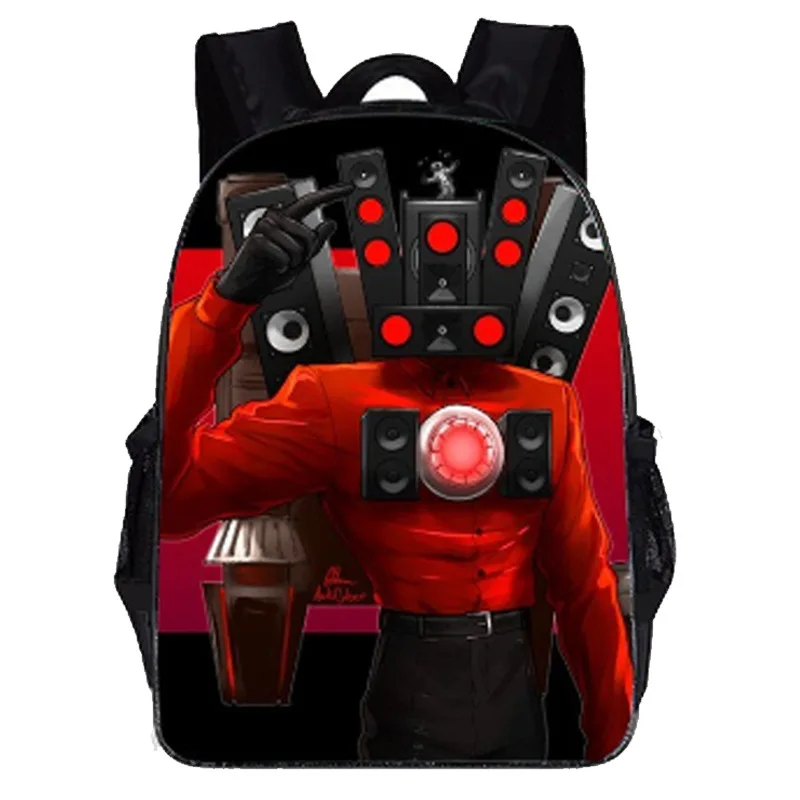 حقيبة مدرسية مطبوعة برسوم كرتونية للمرحاض من Skibidi لحقيبة الظهر الابتدائية، حقائب مدرسية كبيرة للرسوم المتحركة للأولاد والبنات، حقائب أطفال متينة