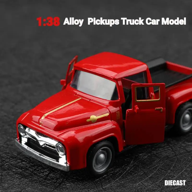 Maßstab 1/38 Mini Retro Simulation Pickup Truck Modell 11 cm Legierung Pull-Back Diecast Fahrzeug Auto Modell Junge Spielzeug sammlung Geschenke