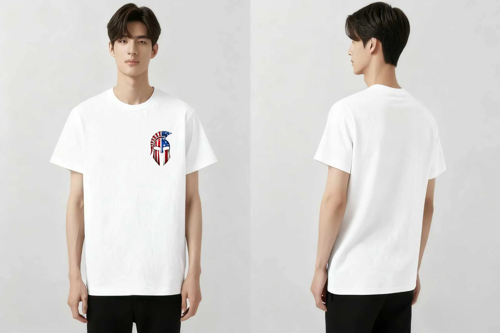 

Новая модная уличная одежда Y2K 2025 года — это повседневный свободный стиль с короткими рукавами и принтом американского ретро-спартанского шлема.