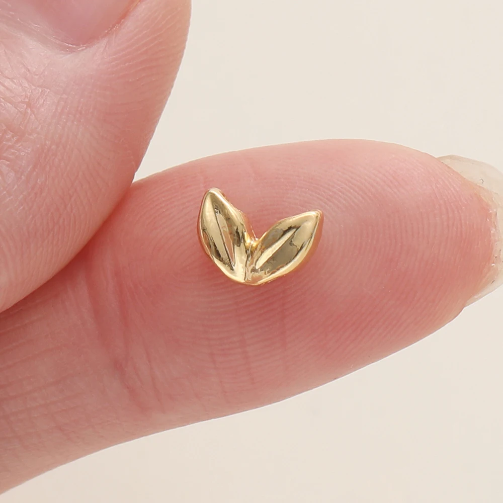 5Pcs/Pack 5*7mm 14/18K Gold Color Plated Malt-Shaped Double Hole Spacer Beads for DIY Necklace Jewelry Making Accessories image 6