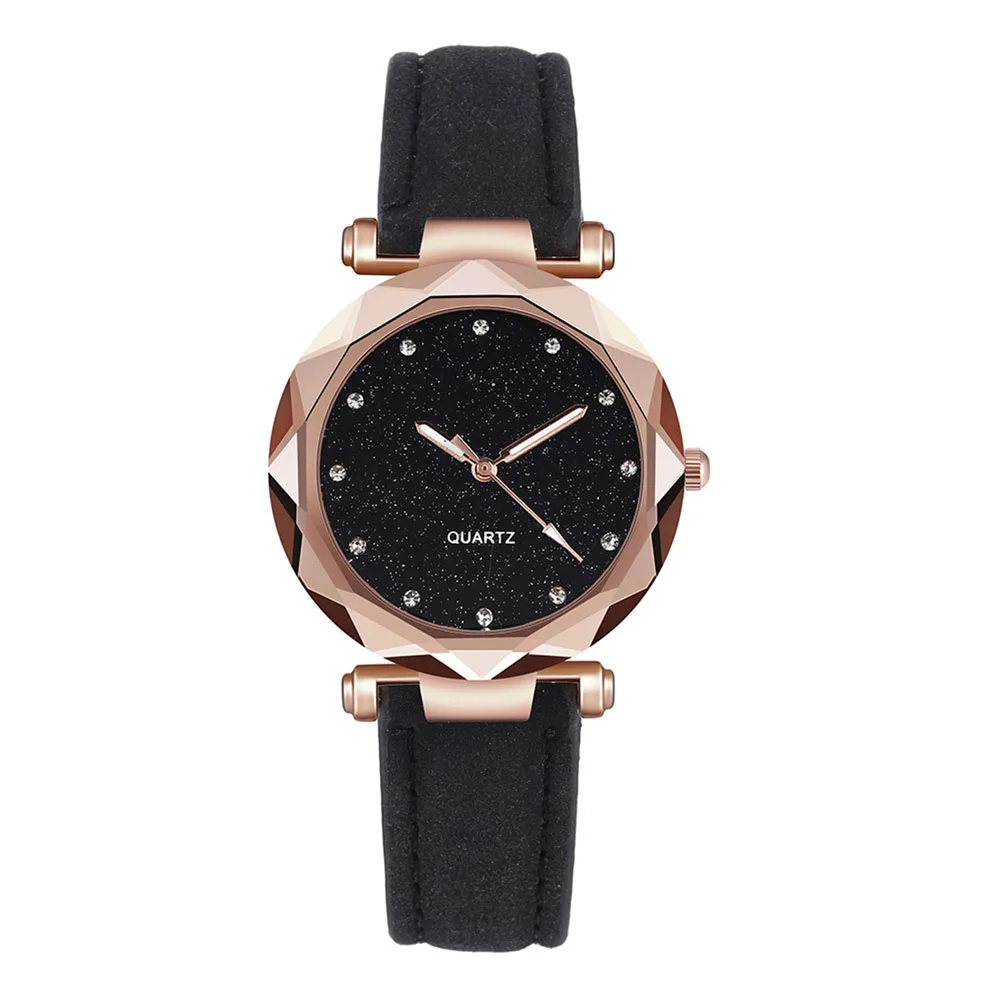 Women's  34mm Watch Dazzling Starsky Round Wristwatch with Pin Buckle for Outside Office Business Meeting