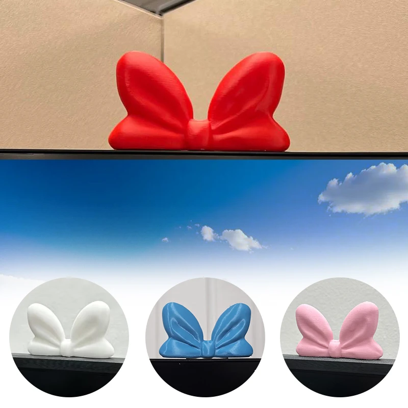 Bow-Shaped Screen Decorator Computer Monitor & Car Vent Decoration Stress Fidget For Girls, Plastic Ornament For Home Office