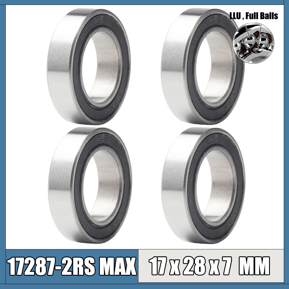 

17287 2RSV MAX подшипник 17*28*7 мм 4 шт. 17287-2RS полные шарики велосипедный шарнир запасные части высокая скорость и низкий уровень шума для двигателей