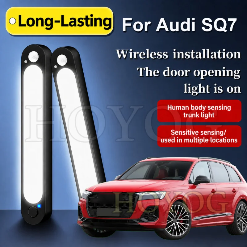 For Audi SQ7 2016-2026 Car Trunk Light LED Lamp Motion Sensor Easy Install No Drilling Boot Cargo Light SUV Interior Cabin