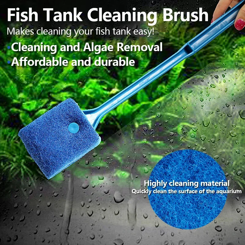 

Floating Fish Tank Cleaning Brush, Glass & Algae Scraper Sponge, Aquarium Plant Cleaner Tool, Essential Fish Tank Accessories