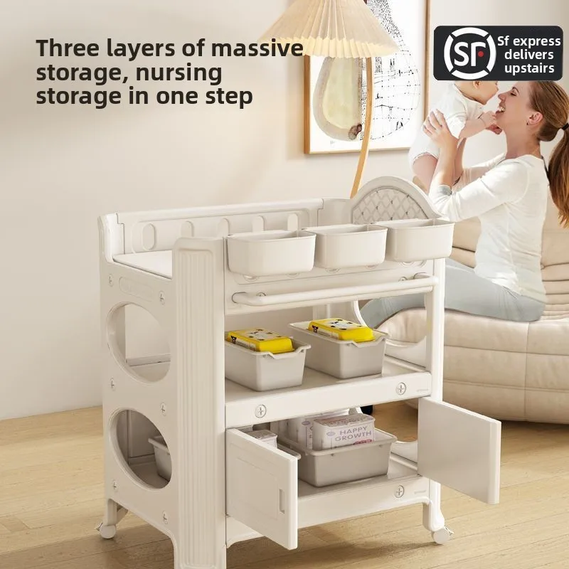 طاولة حفاضات الأطفال متعددة الوظائف من توني هاوس، محطة رعاية الطفل، سرير بلاستيكي كامل لحديثي الولادة، طاولة حمام تعمل باللمس