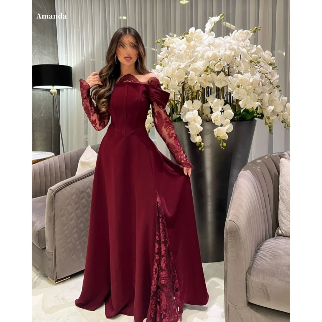 

Amanda Customized Red Spaghetti Strap Prom Dress with Beaded Plunging Bodice and High Slit Mermaid Skirt vestidos de noche 2026