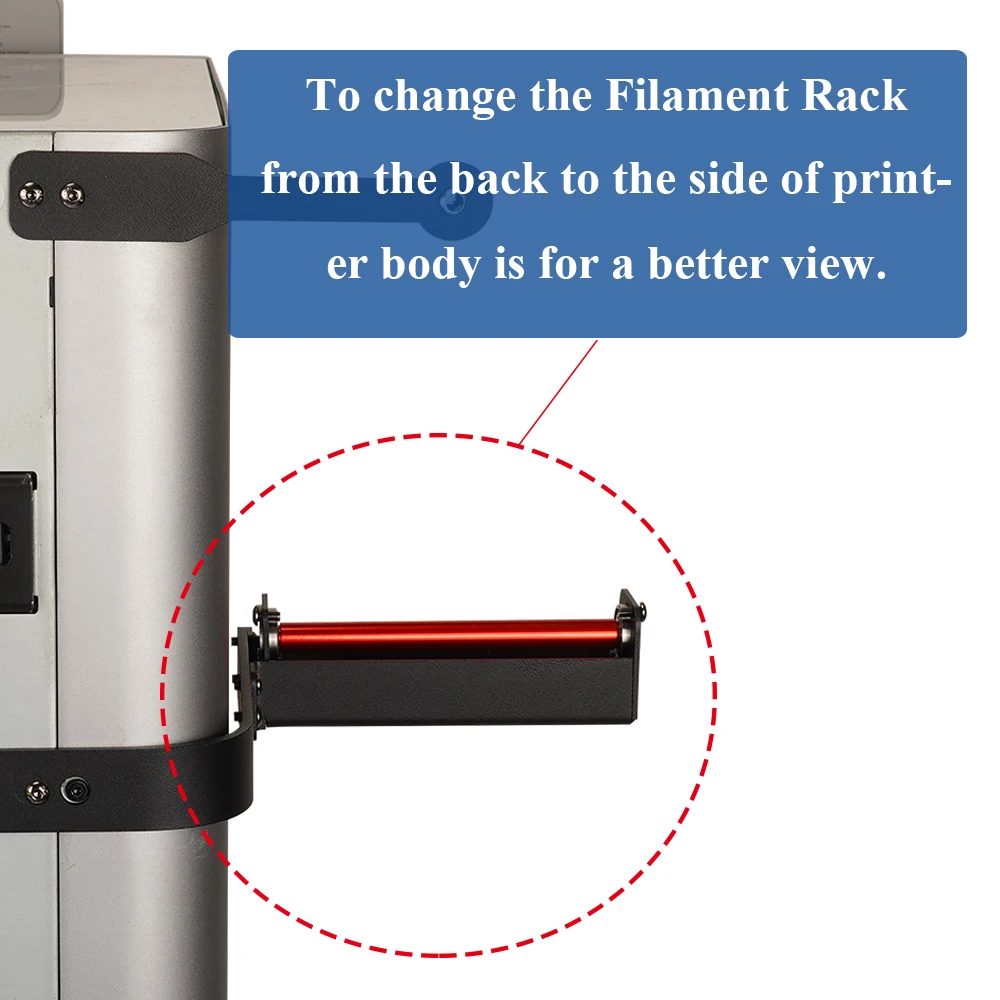 Filament Side Rack for Bambu lab 3D Printer P1/X1 series Upgraded Part Spool Holder For 1kg material Shelve support Seat Rack