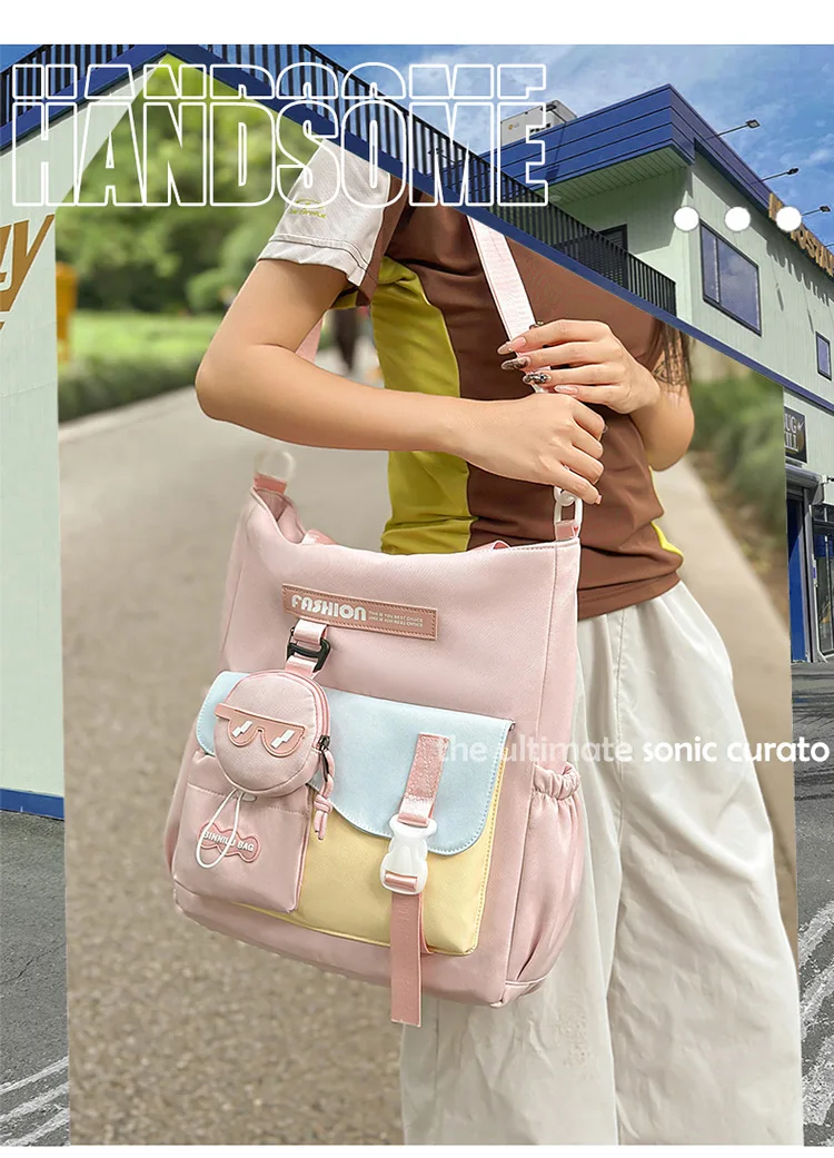 

Ins-Style Minimalist Bag - Large Capacity, Student Backpack/Camping Tote/Travel Crossbody, Multi-Use Design